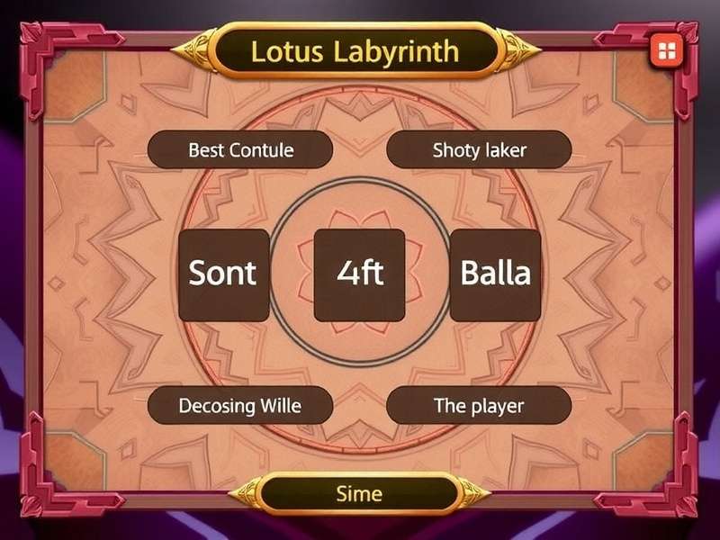 Lotus Labyrinth language selection screen